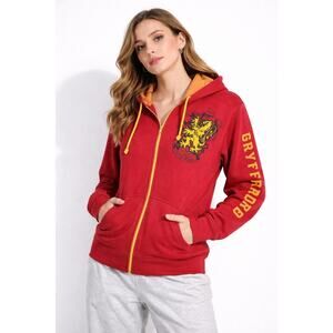 Universal Studios Gryffindor Full Zip Hoodie Red XS Wizarding World Harry Potter